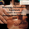 20 GENNAIO 2019 BOLOGNA - CORSO AVANZATO DI MASSAGGIO PSICOSOMATICO